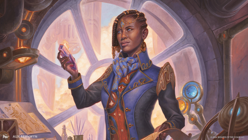 Alix Branwyn 为 Mystery Booster Commander Edition 绘制的 Dyfed, the Guiding Hand 原画